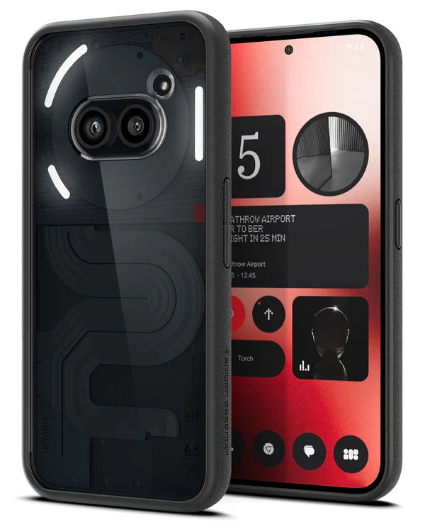 Sand Crystal Back Cover Case For Nothing Phone 2a / 2a Plus (TPU + Poly Carbonate | Matte Black) - Nothing Phone (2a)