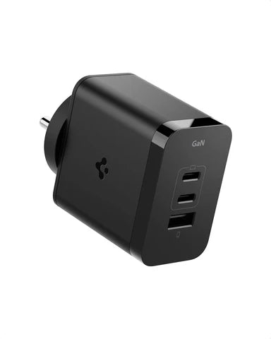 GaN 65W USB-C, USB-A Type Three Port Super Fast Wall Charger | PE2212 - Type C / Type A - Black