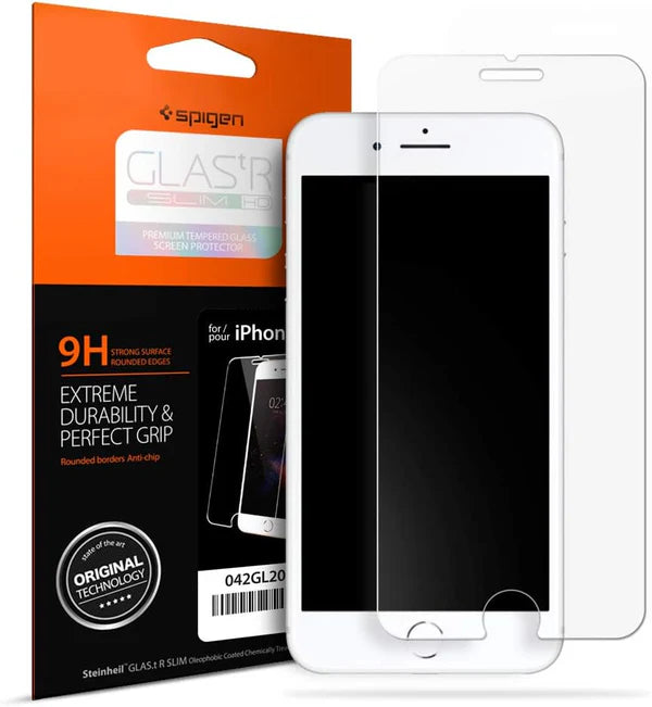 GLAS.tR SLIM (0.4mm) Rounded Edges Glass Screen Protector For iPhone 7 / iPhone 8 - iPhone 7/8 - Crystal Clear