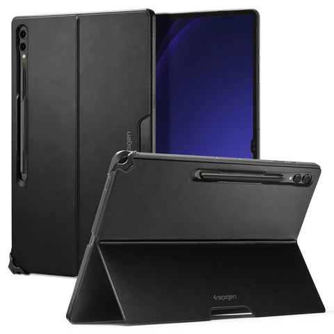 Thin Fit Pro Back Cover Case For Galaxy Tab S10 / S9 Ultra/Tab S8 Ultra 14.6inch [S Pen Storage] [Kick Stand] - Black - Galaxy Tab S10 - Black