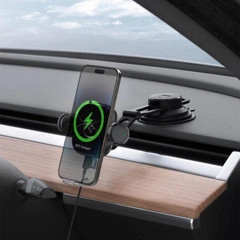 OneTap Pro Dashboard Car Mount | Fast Wireless Car Charger - Wireless Car Charger - Black