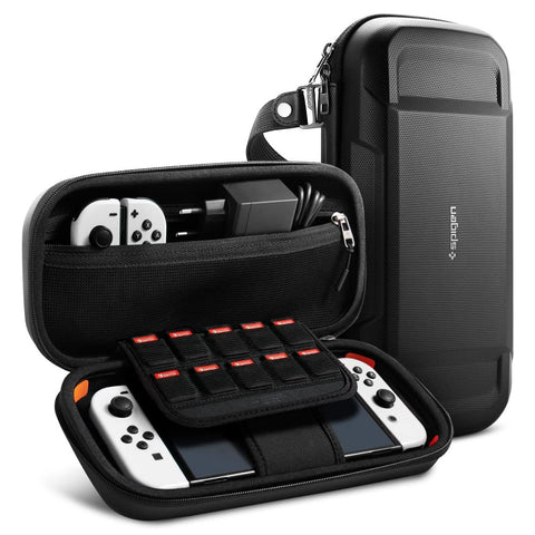 Rugged Armor Pro Fabric Case For Nintendo Switch | Nintendo Switch OLED (2021) - Matte Black [video game] - Nintendo Switch / Switch OLED - Black