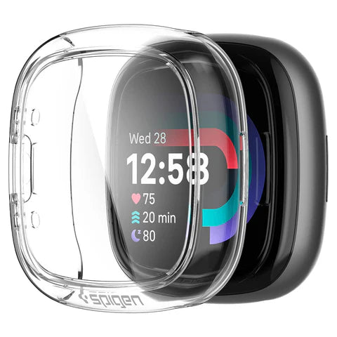 Ultra Hybrid Case Cover for Fitbit Versa 4 / Sense 2 - Crystal Clear (Watch not Included) - Fitbit Versa 4 - Crystal Clear