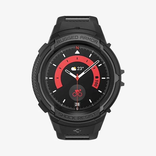 Galaxy Watch Series - Rugged Armor Pro Case and Watch Band - Watch 7 (44mm) - Matt Black