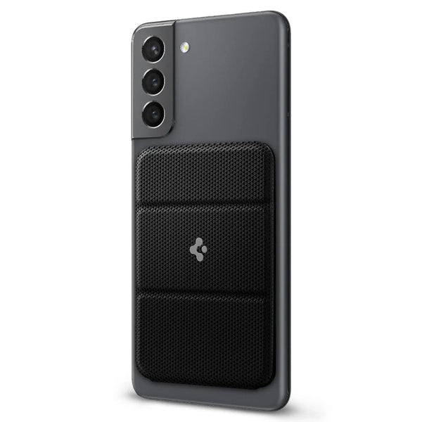 Unisex Faux Leather Phone Card Holder, Stick on Phone Wallet, Credit Card Wallet with 3M Sticker Designed for All Smartphones - Black