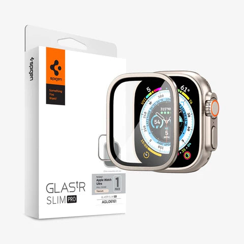 Apple Watch Series - Screen Protector Glas.tR Slim Pro - Apple Watch (49mm) - Titanium