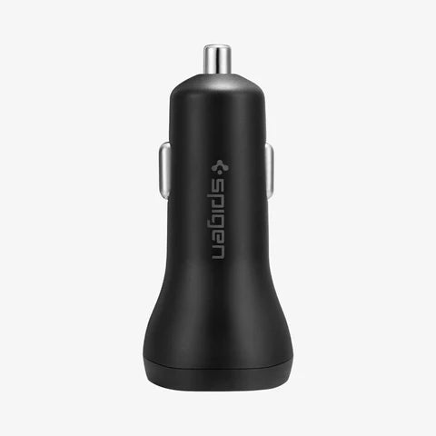 Dual Port USB-C &amp; USB-A Car Charger | 27W | F31QC - USB A / USB C - Black