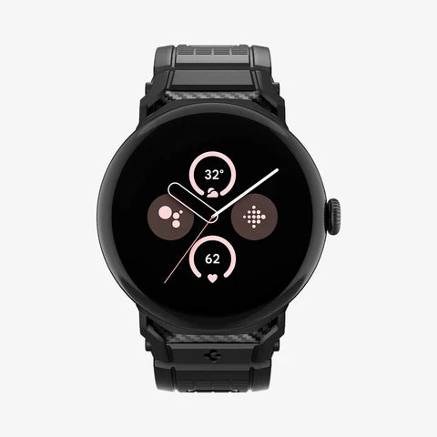 Pixel Watch Series - Rugged Band Case Cover - Pixel Watch 3 (45mm) - Black